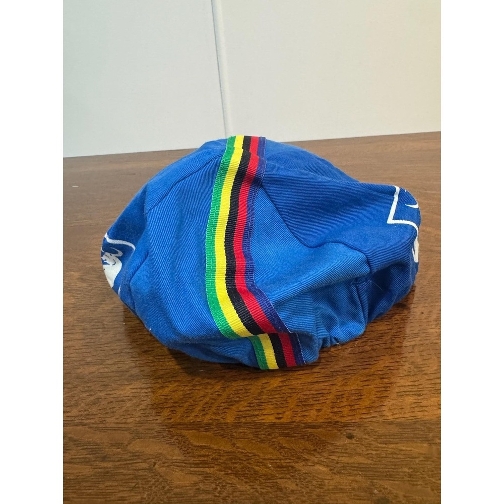 Pace Sportswear Ochsner Cycling Cap Hat Mens One Size Blue Rainbow Stripe USA - Picture 4 of 7